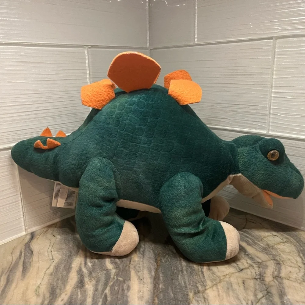 Build A Bear Stegosaurus 17” Long Dinosaur Plush Stuffed Animal Green Orange Toy